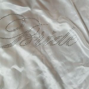 Cozy bride robe.