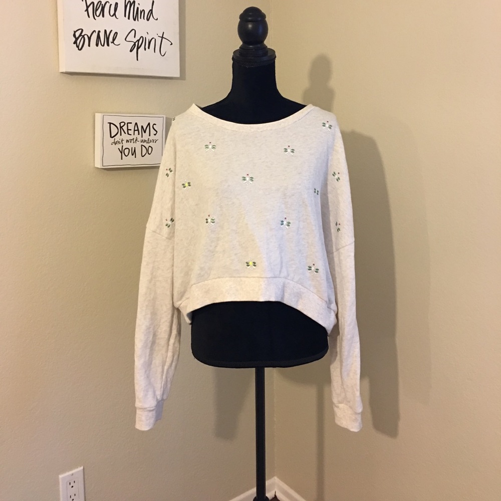 Victoria's Secret Cropped and Beaded Sweater