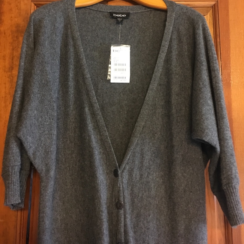bebe Medium Cashmere button up Cardigan/Sweater