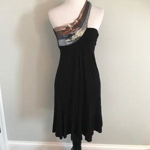 Mango (MNG) party dress - black - sequins!