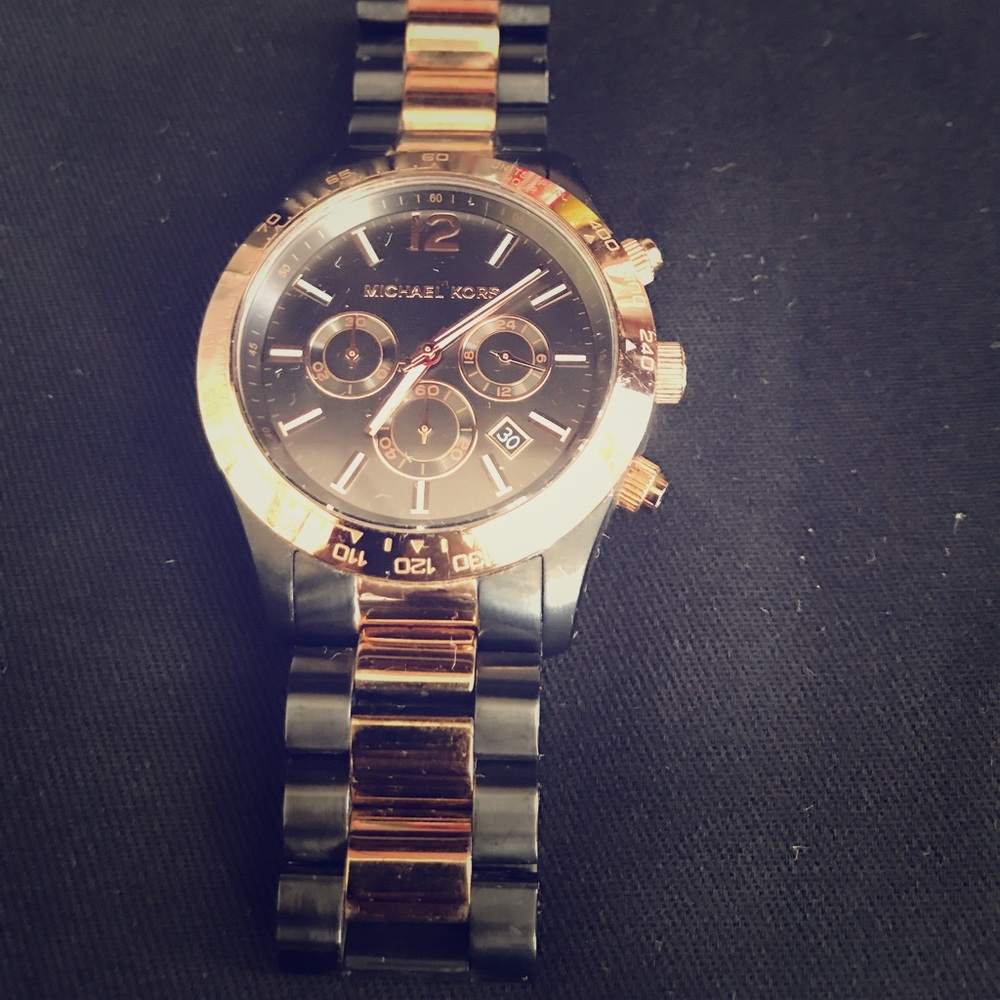 Black & Gold stainless steel watch