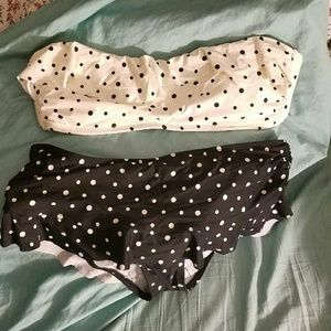 Convertible polka dot bikini 
