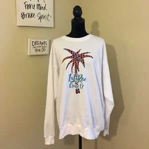 NWT Rare LulaRoe Cruise 2017 Palm Tree Sweater