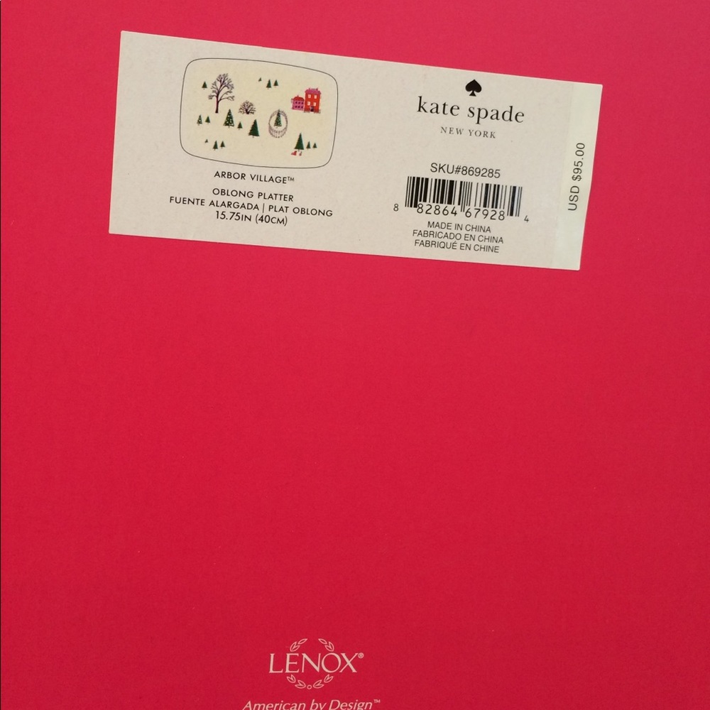 Kate Spade Holiday Village Lg Serving Platter - Picture 4 of 4