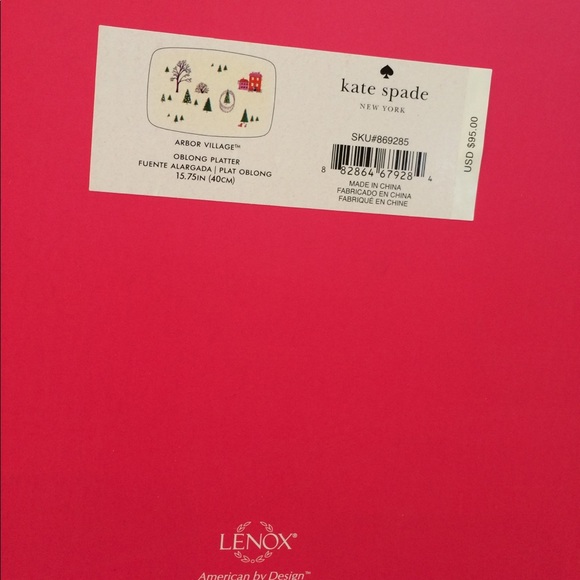 Kate Spade Holiday Village Lg Serving Platter - Picture 4 of 4