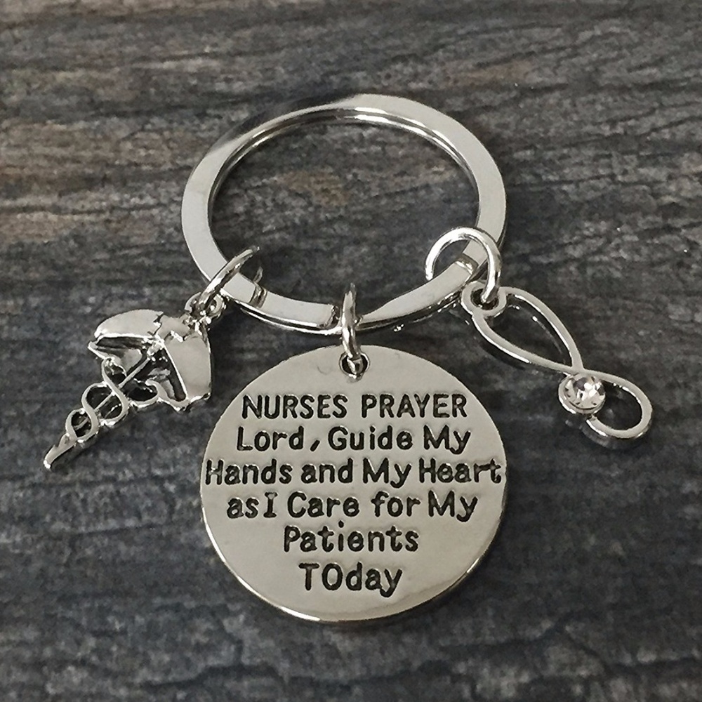 Nurse Keychain, Nurse Gift, Nurse Prayer Keychain
