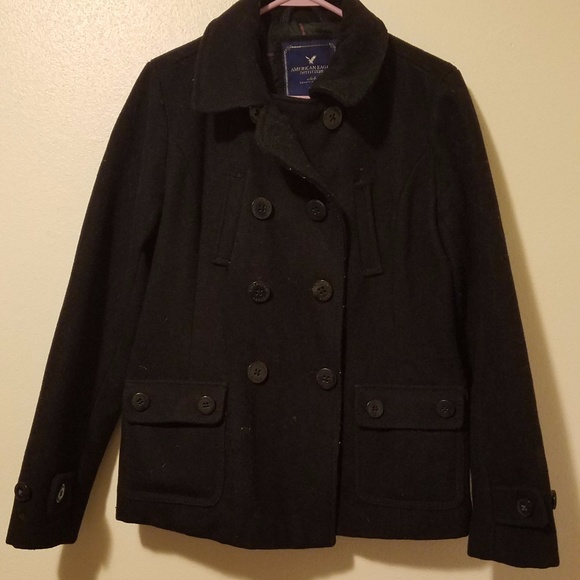 American Eagle Outfitters Jackets & Blazers - American Eagle Black Pea Coat