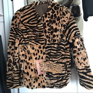 mink leopard jacket