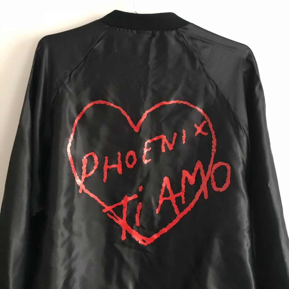 Cool Phoenix Band - Ti Amo Satin Jacket, Black