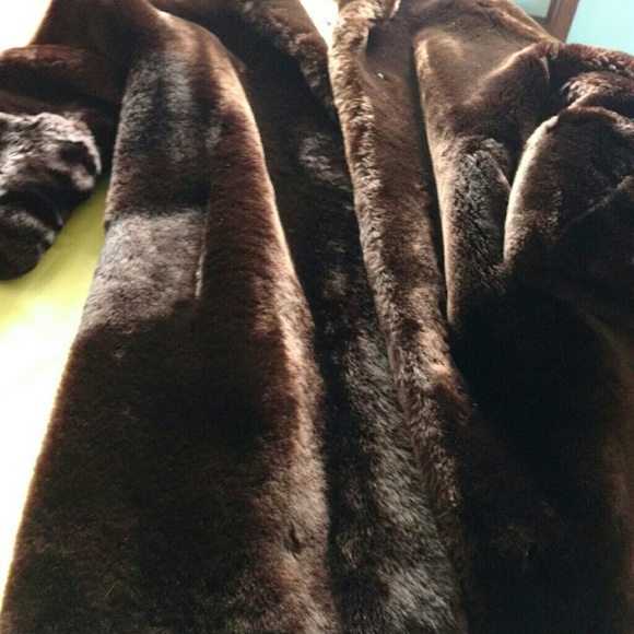Vintage faux fur brown swing coat - Picture 1 of 2