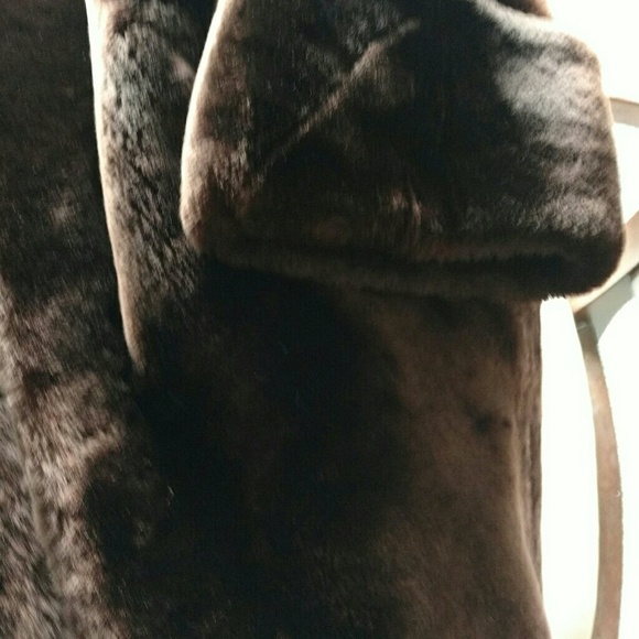 Vintage faux fur brown swing coat - Picture 2 of 2