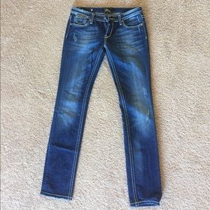 Express ReRock Skinny Jeans