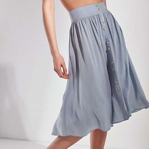 Ecote Kara button-front midi skirt