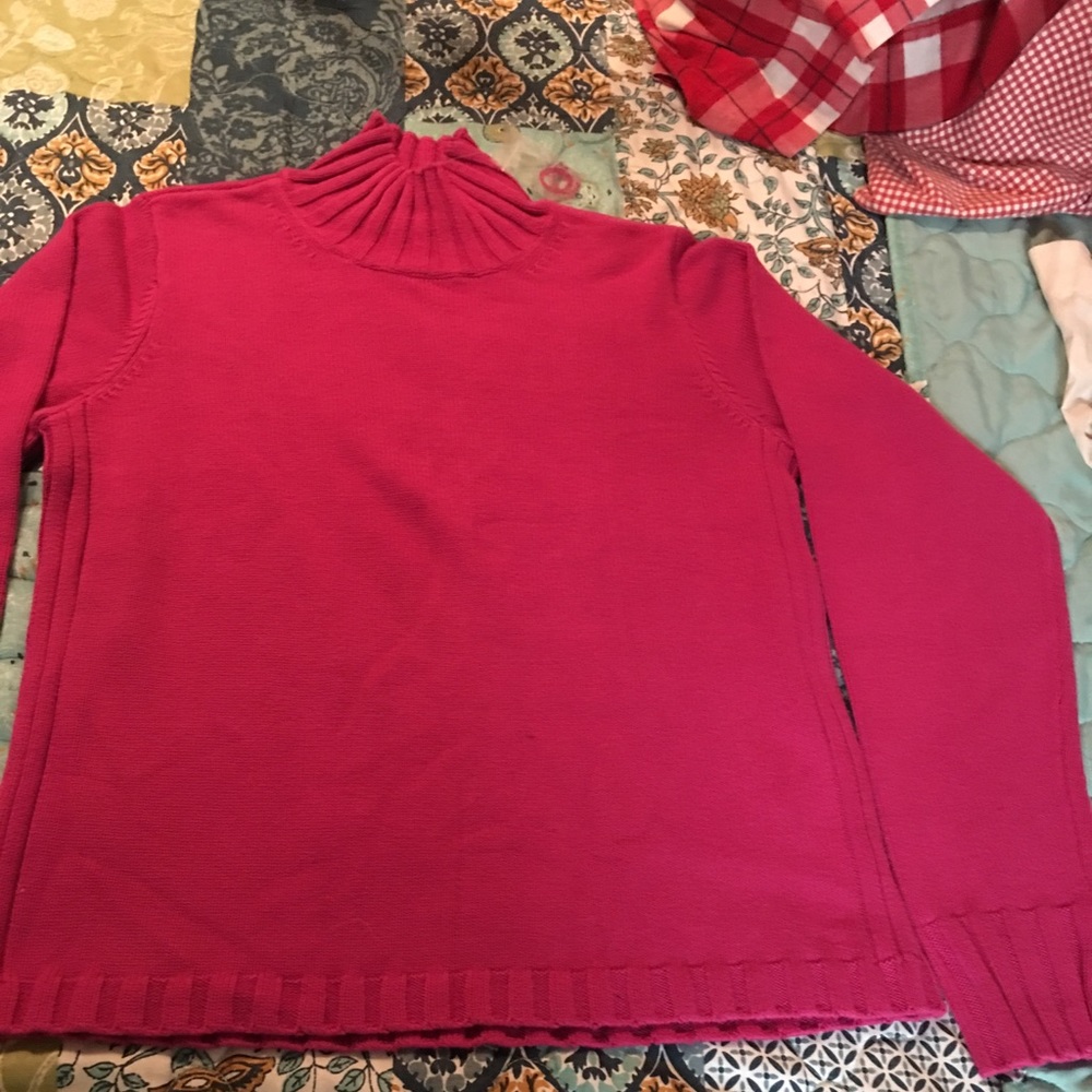 NWT. Bright pink D &Co sweater. Xs