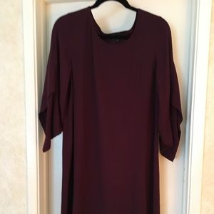Eileen Fisher Wine Colored Dress, 100% silk