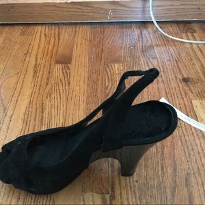 black suede shoe