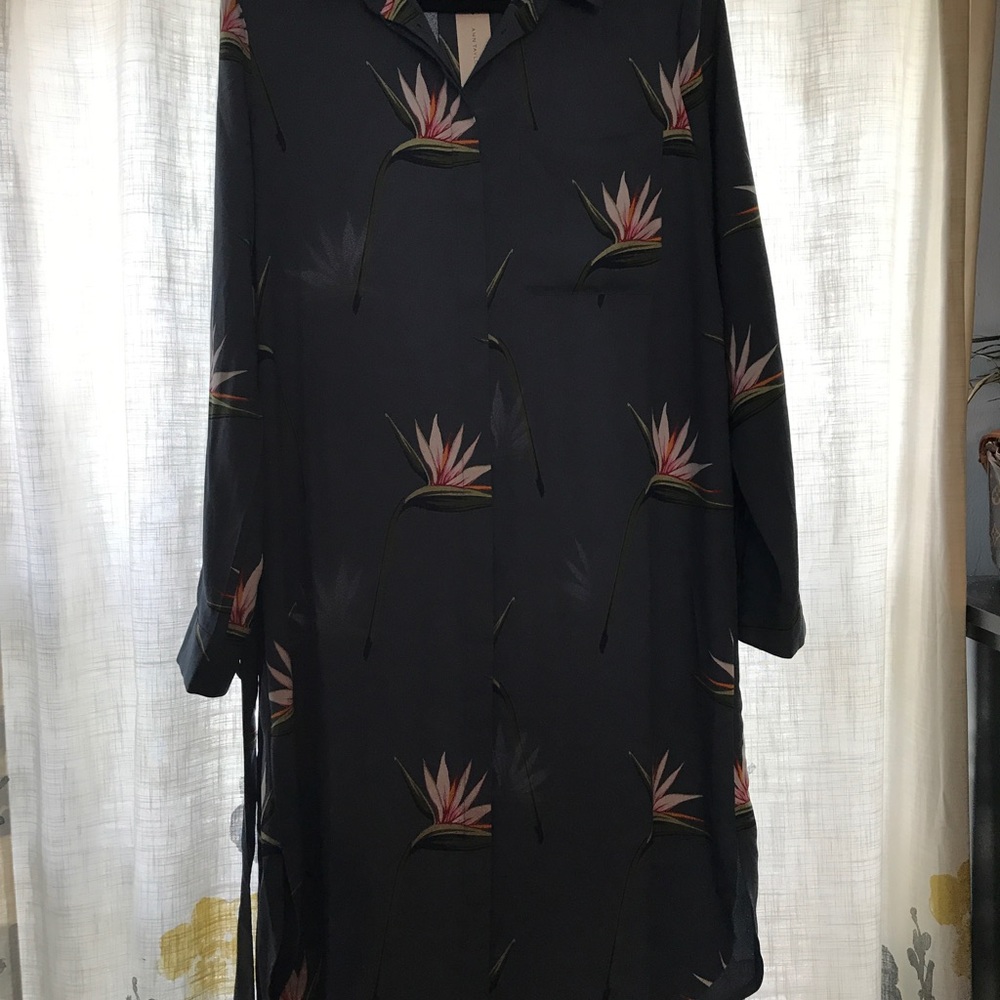 Shirt dress with wrap belt