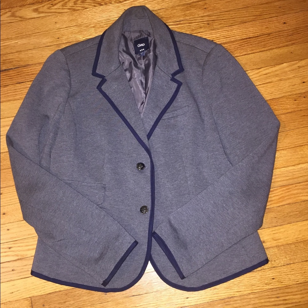 Gap Gray Blazer with Navy lining
