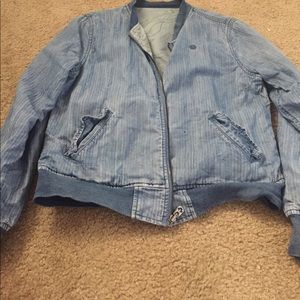 True Religion Blue Bomber Jacket