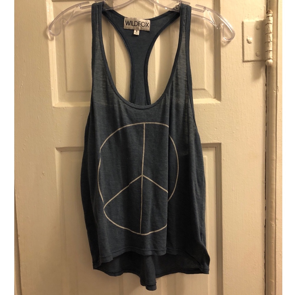 Wildfox midnight blue peace tank ✌🏼