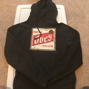 Used obey vintage beer hoodie