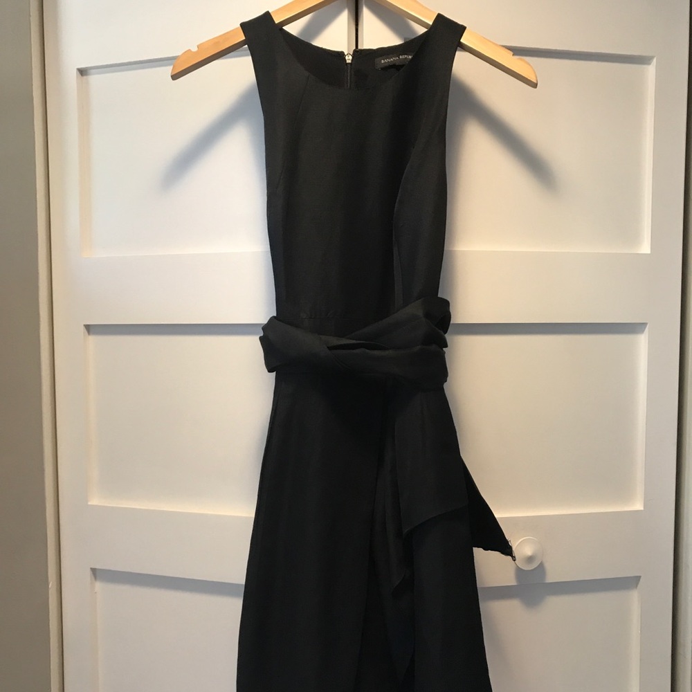 Banana Republic fit & flare black dress-beautiful!