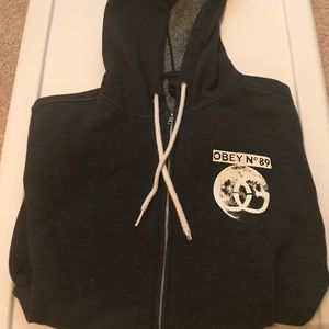 Obey moon print hoodie