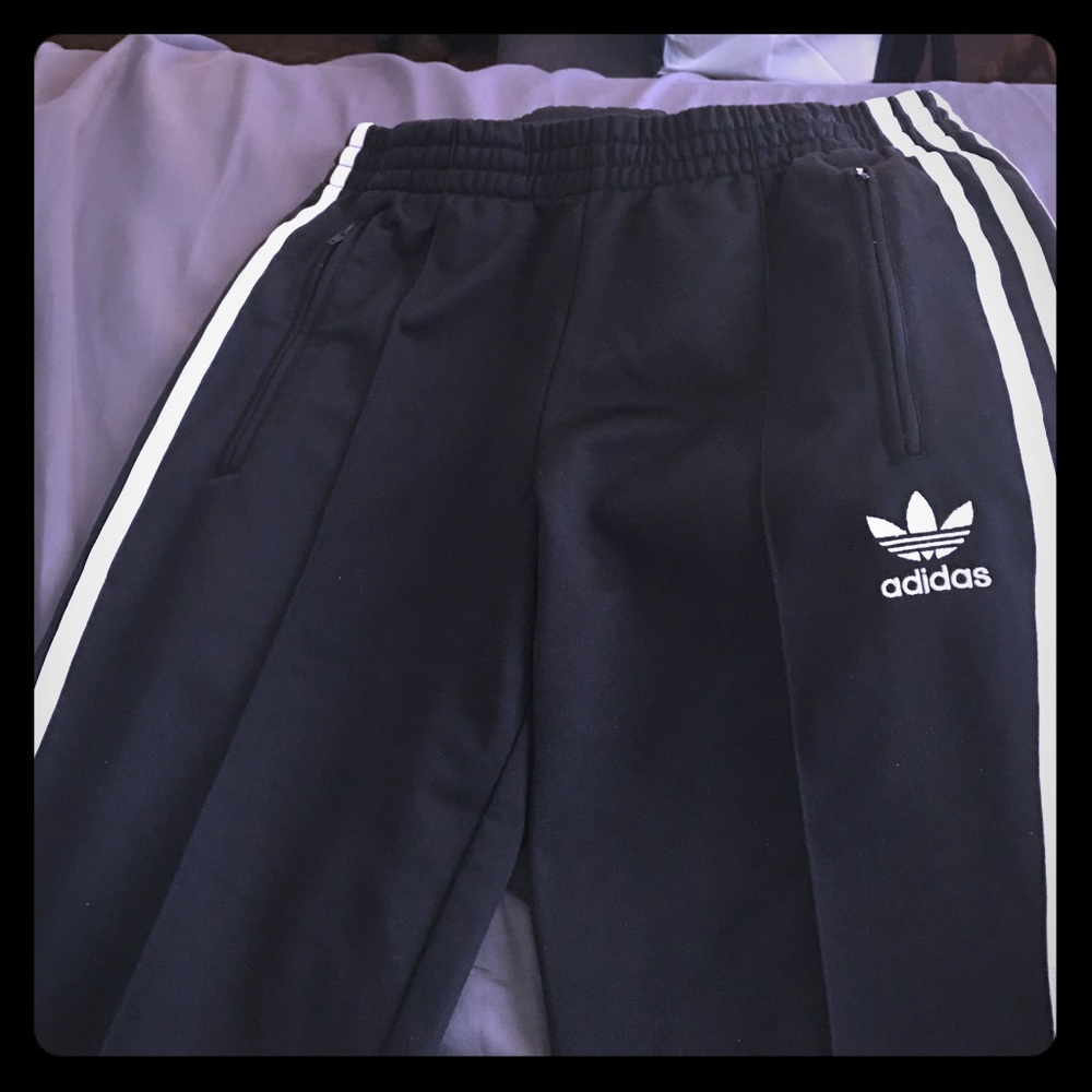 Adidas warm up track pants, workout athletic