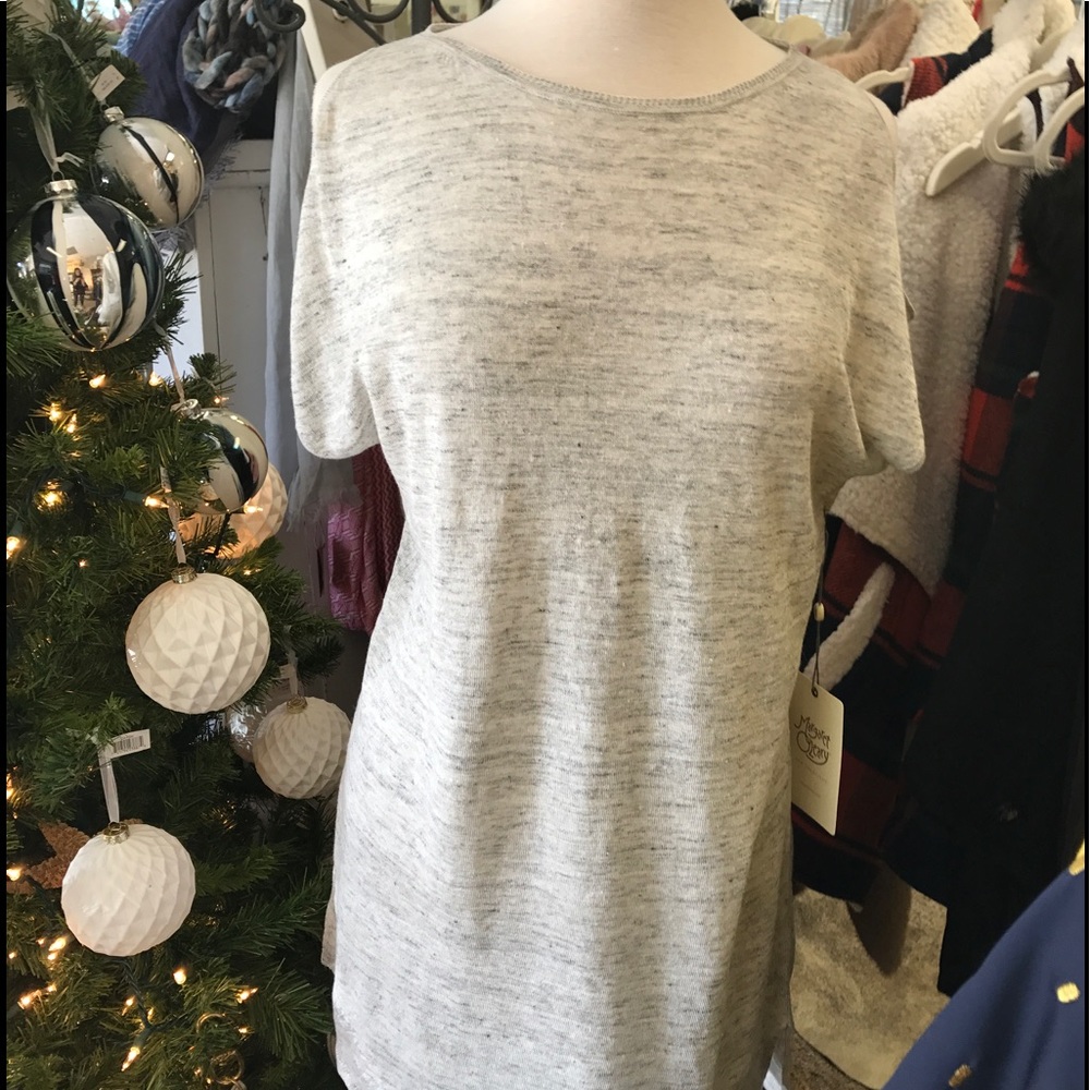 Margaret O'Leary linen dress in gray.