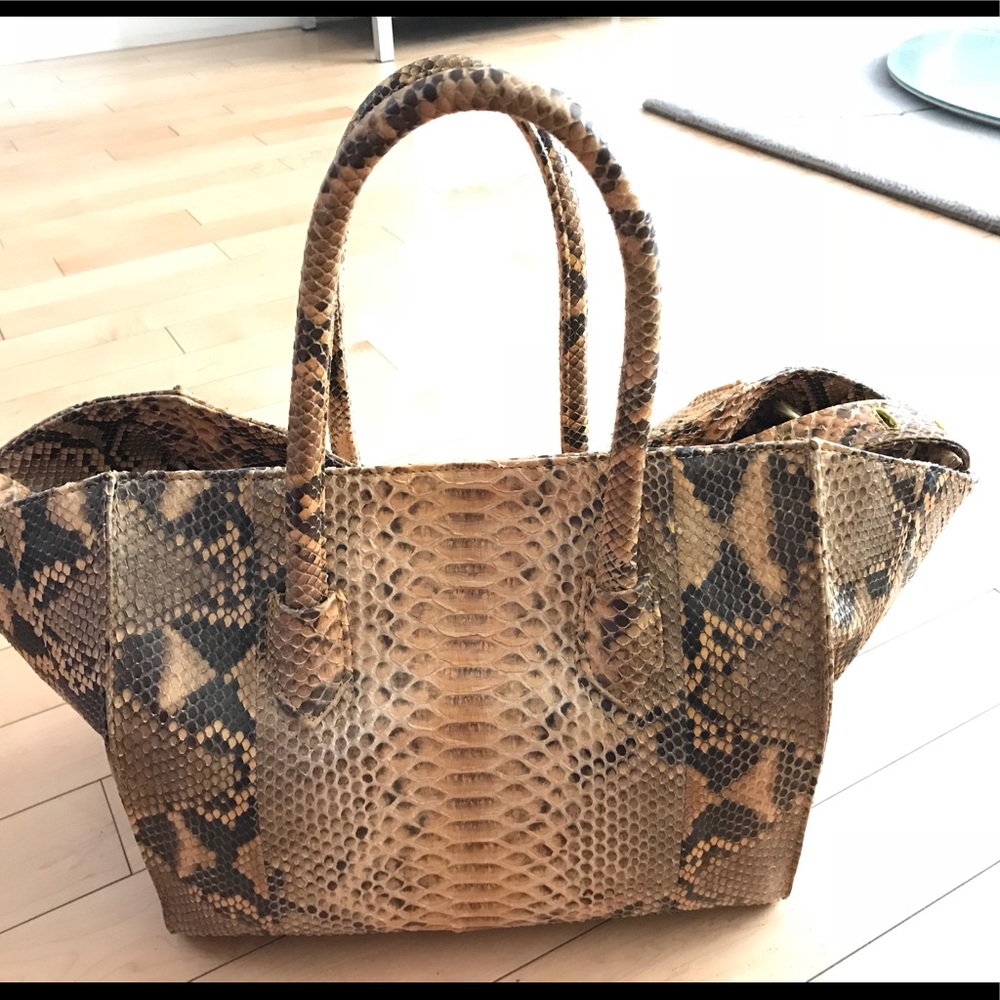 Bespoke Custom Made Yellow Python Bag - image 1