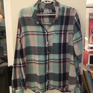 Old Navy plaid lightweight button down