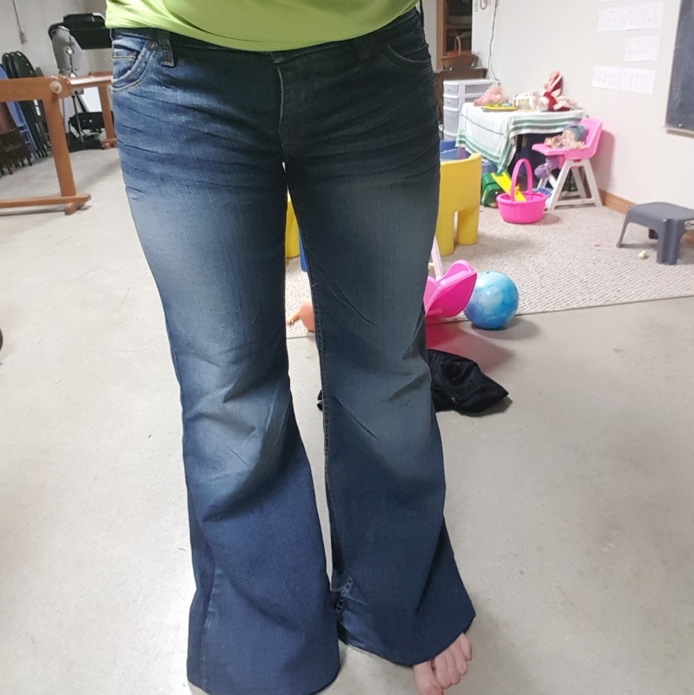 Silver Bondi Flare Jeans
