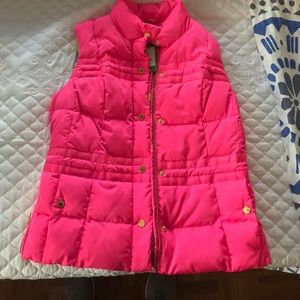 Lilly Pulitzer Puffer Vest, M, "Tropical Pink"