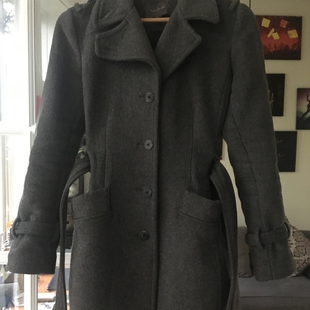 Cole Haan Gray Wool Pea Coat