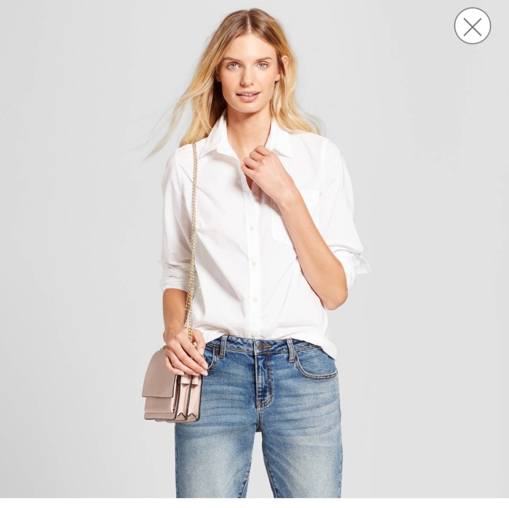 NWT White Button Down Blouse