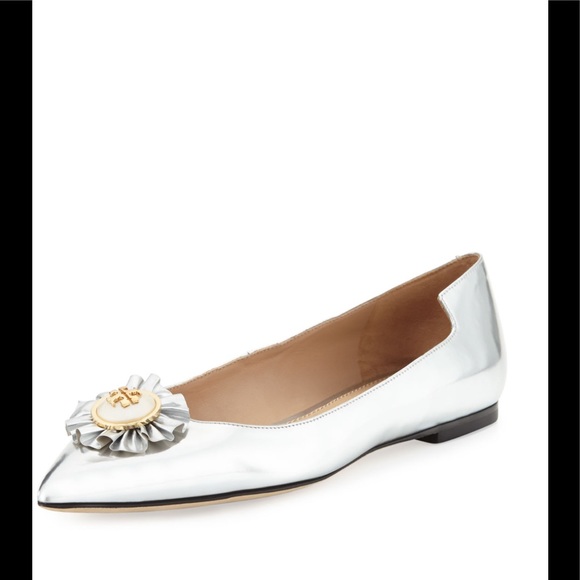 ❤️Tory Burch Melody Metallic Leather Flats❤️ - Picture 2 of 7