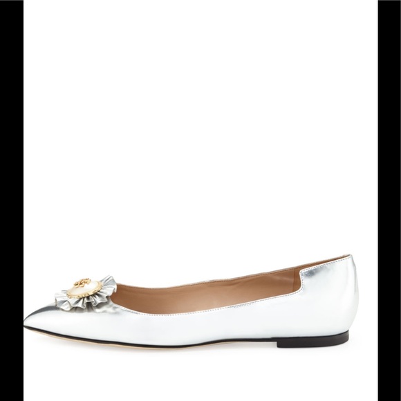 ❤️Tory Burch Melody Metallic Leather Flats❤️ - Picture 3 of 7