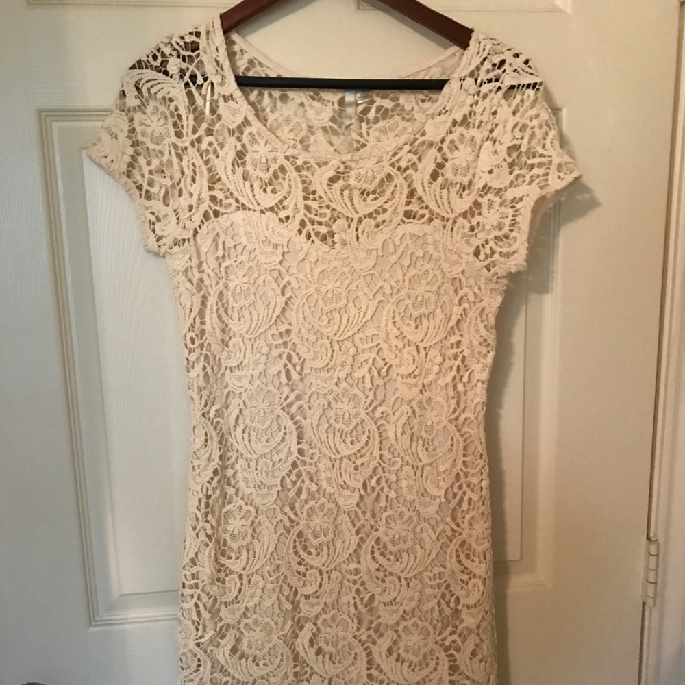 Lauren Conrad Cream Dress