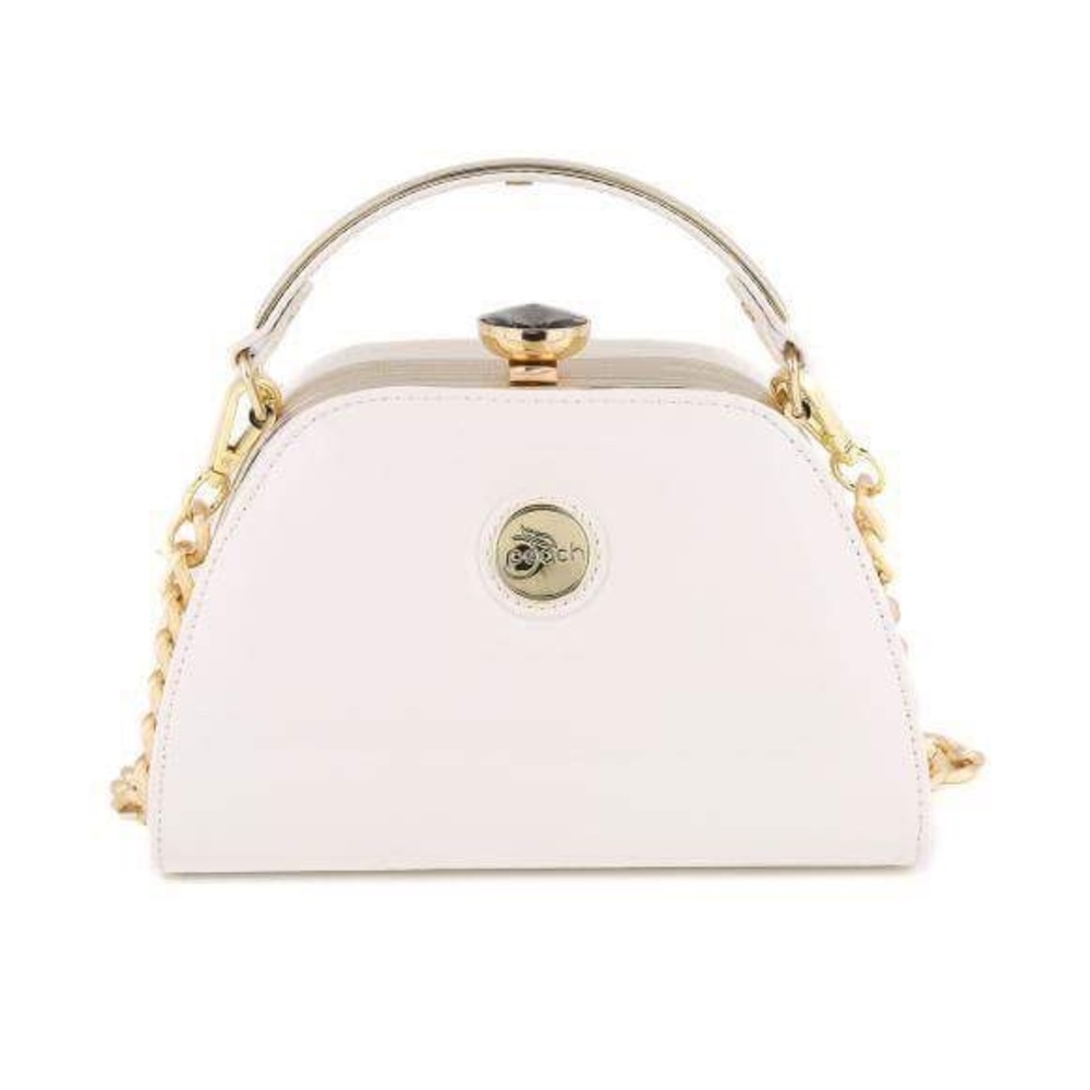 White Crocodile and Gold Handbag - Picture 5 of 5