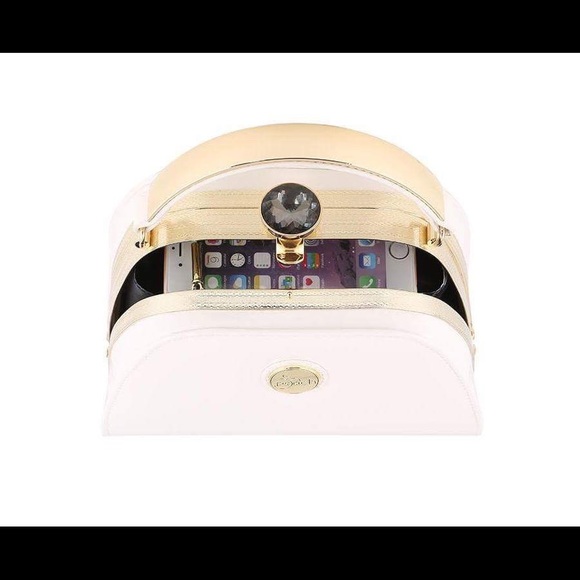 White Crocodile and Gold Handbag - Picture 4 of 5