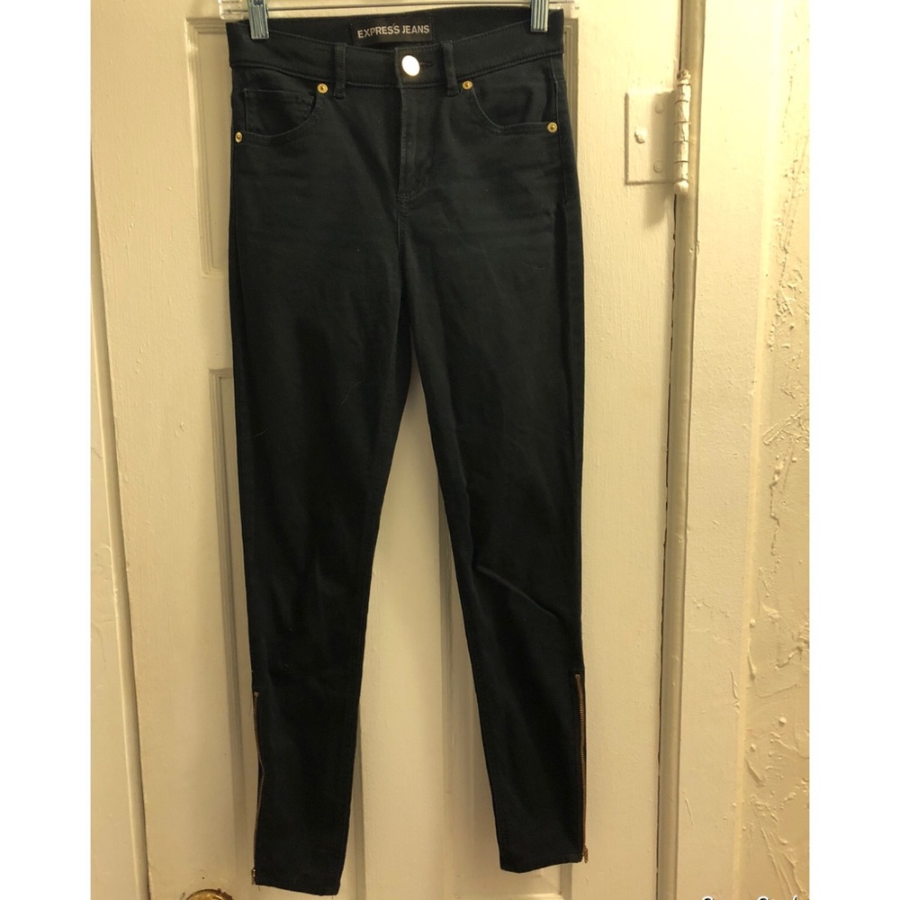 Express high rise ankle legging in black