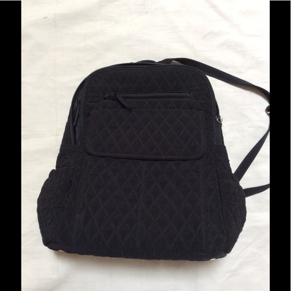 Vera Bradley black quilted Backpack purse