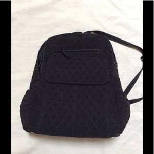 Vera Bradley black quilted Backpack purse