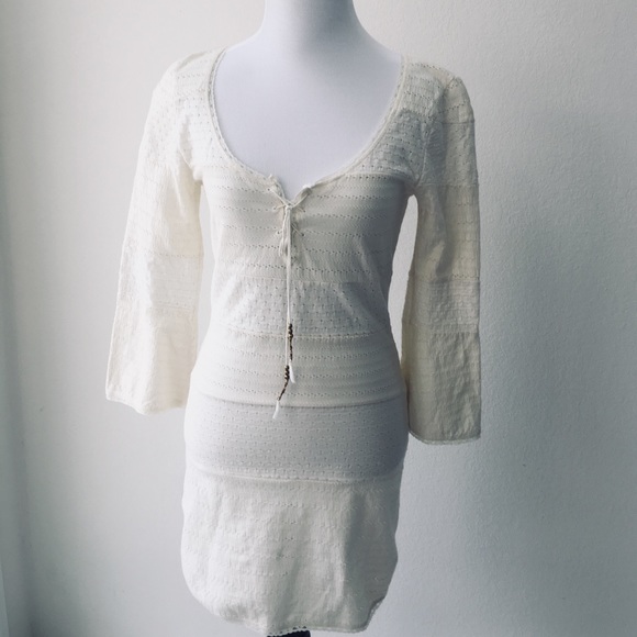 Free People Eyelet Tunic Dress, Sz Small - Picture 1 of 7