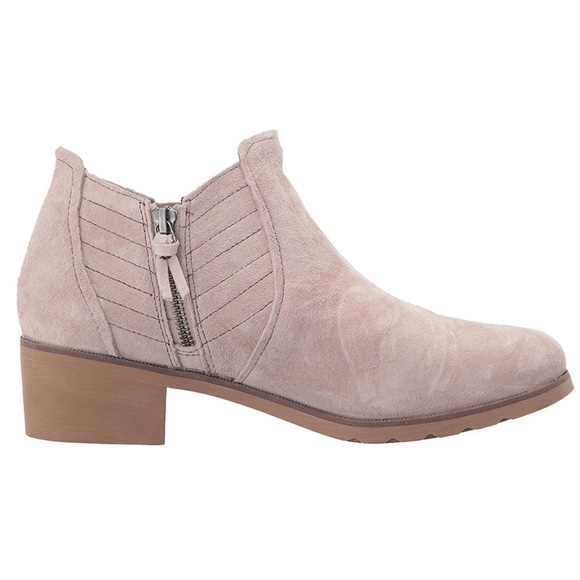 Blush Distressed Suede Water Resistant Ankle Boots - Picture 4 of 4