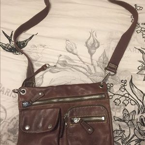 Fossil leather crossbody purse