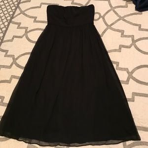 JCrew black strapless dress