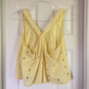 House of Harlow Yellow Crop-top
