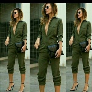 NWT ARMY Olive Military Green jumpsuit romper