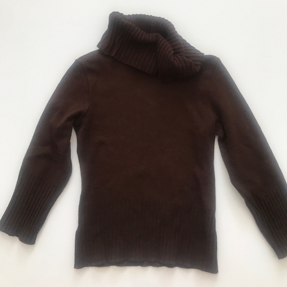 XOXO brownknit cowel neck sweater S